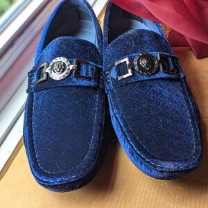 Terroni Navy Velvet Loafers EUC Men's 12